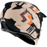 Baksida av MT Helmets öppen mc-hjälm Streetfighter A14 matt orange med aerodynamisk form och grafiska detaljer.