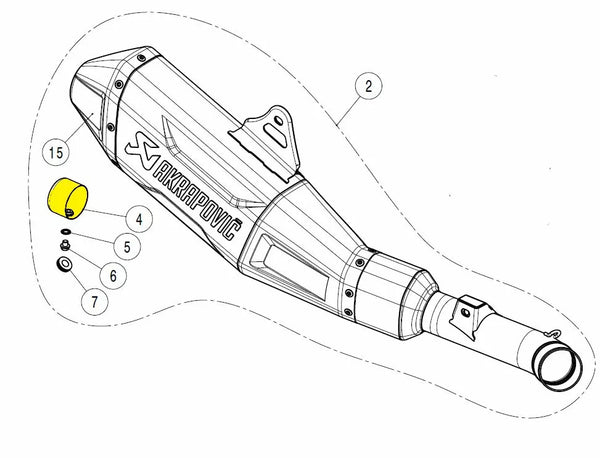 AKRAPOVIC ROOCE INSET V-TUV349