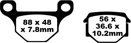 EBC BREAKE PAD SFA ORG SCOOTER SFA093