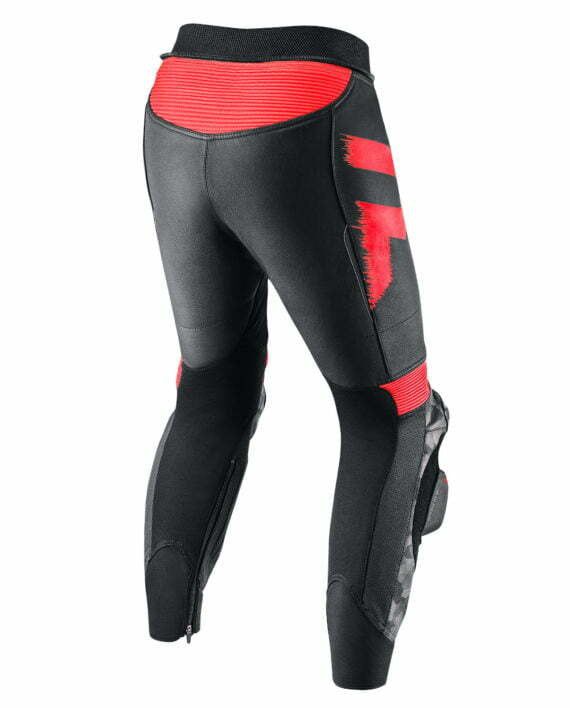 Rebelhorn MC-Lederhose Rebell Schwarz /Rot