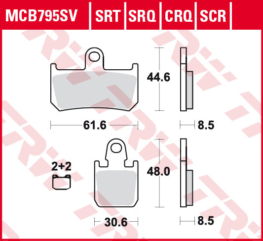 TRW Bremsbeläge Sinter Track MCB795SRT