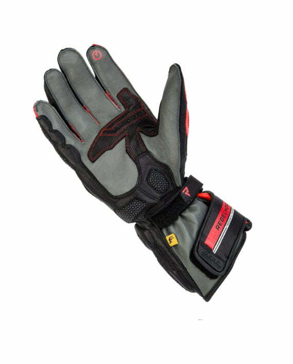 Rebelhorn Women Mc-Gloves St. Long Black /Rot