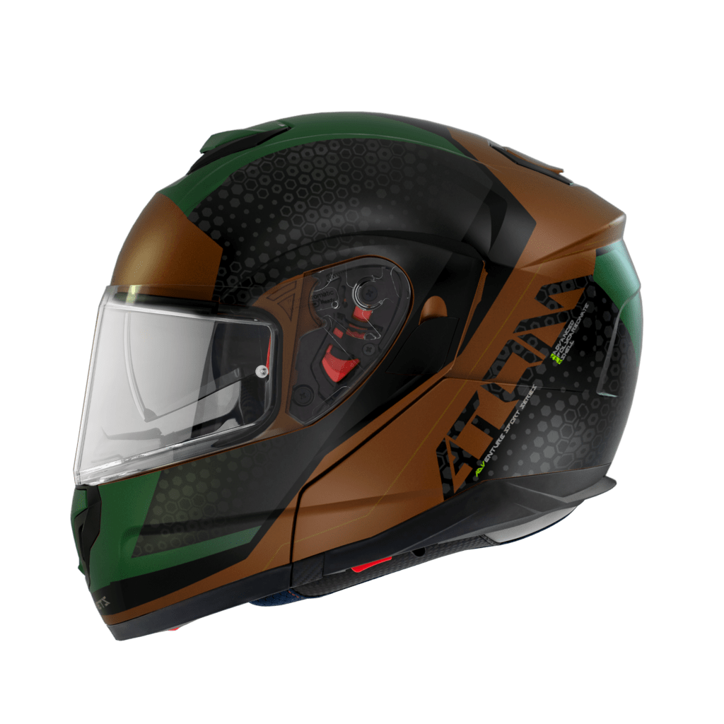 MT Helme Öffnen MC Helm Atom Adv Green