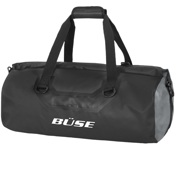 BÜSE Drybag 30 Liter Svart, vattentät motorcykelväska med robust design. Perfekt för säker förvaring av packning under motorcykelresor.