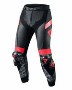 Rebelhorn MC-Lederhose Rebell Schwarz /Rot