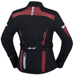 ixs lady textile mc jacket pacora -st black /red