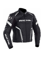 Richa Lederjacke Asssen schwarz /weiß