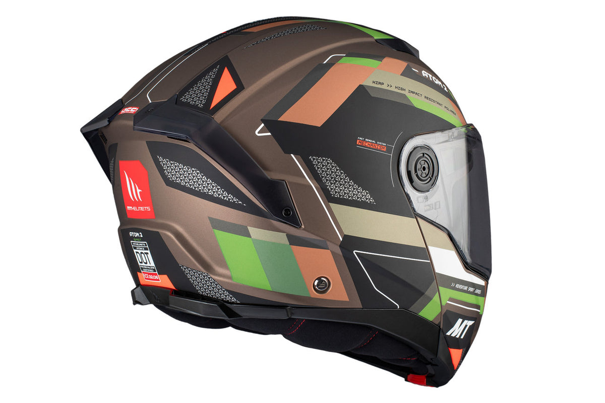 MT Helmets Openable MC Helmet Atom 2 SV Blast A6