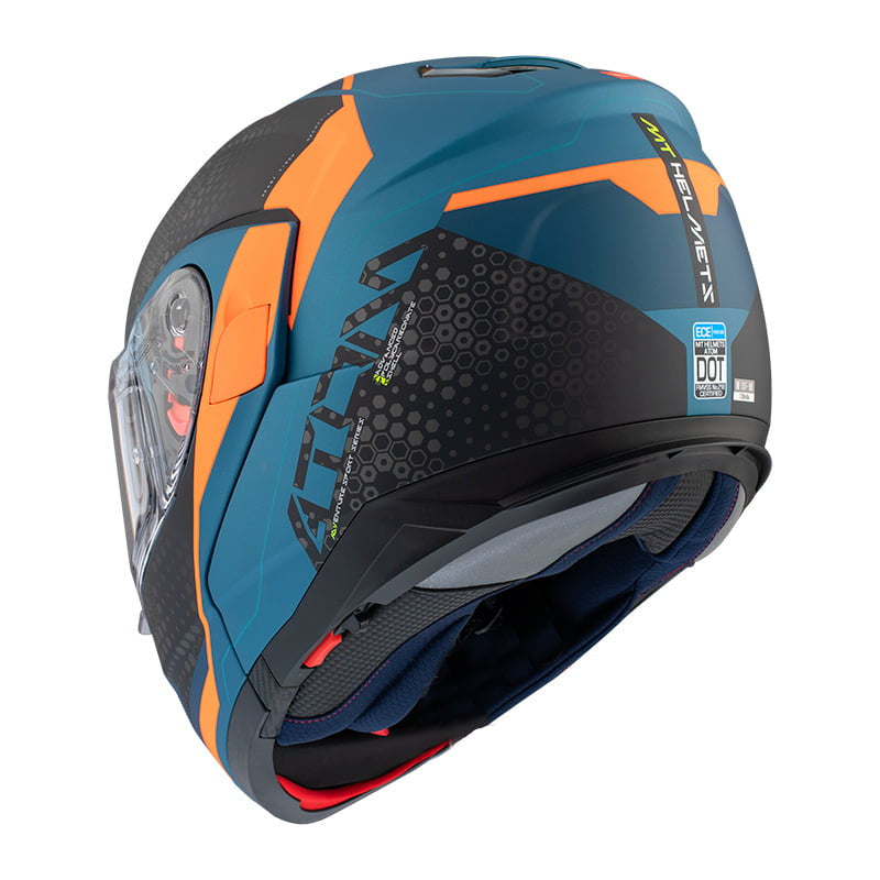 MT Helme Öffnen MC Helm Atom Adv Blue