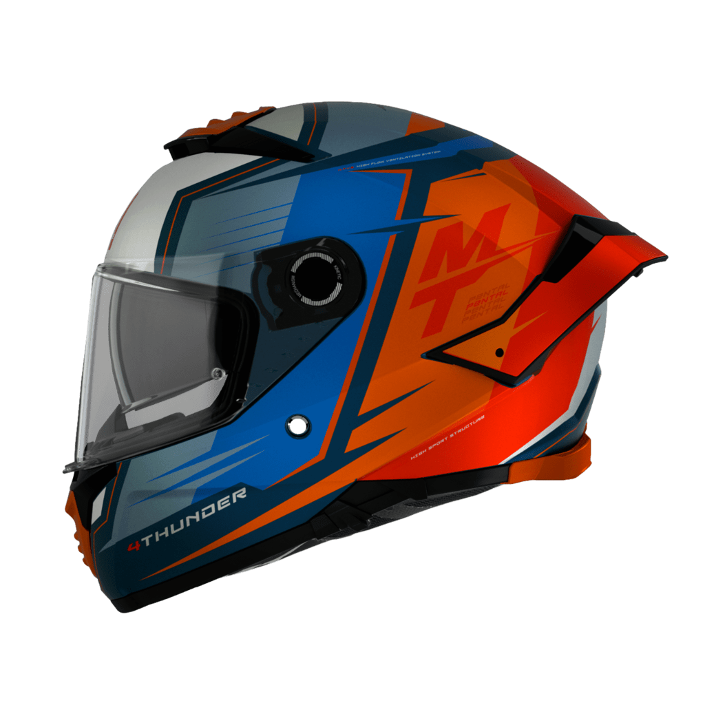 Mt Helmets Integral MC Helmet Thunder 4 Sv Pental Pearl Orange