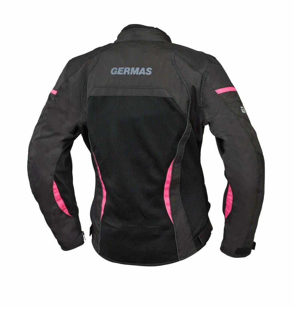 Gms Dam Textil Mc-Jacke Tara Mesh Schwarz /Rosa 