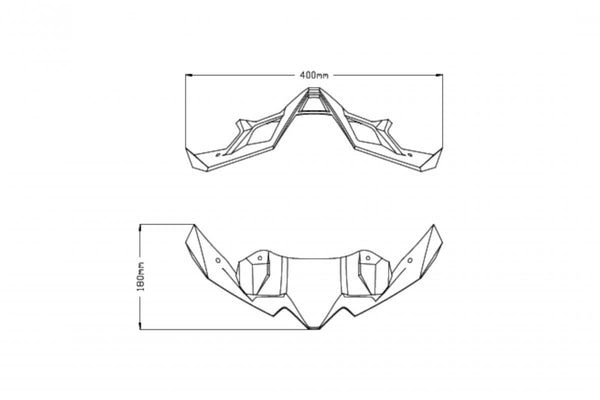 Frontal-Spoiler nackt Kawasaki Z900 20-21 C/Matte