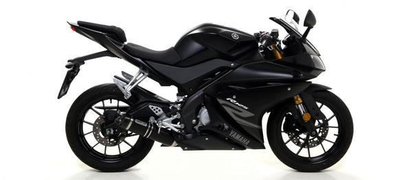 Yamaha YZF-R 125 08/14 Homologiertes Aluminium Dark Thunder-Schalldämpfer mit Carbon-Endkappe