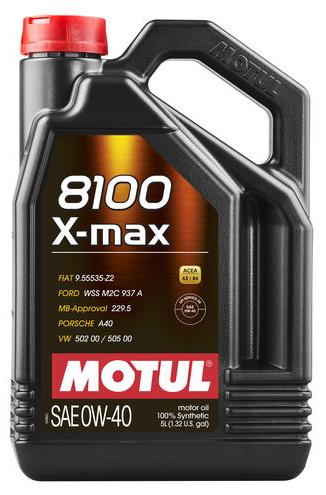 Motul 8100 X-MAX 0W40 5L (4 pcs/cardboard)