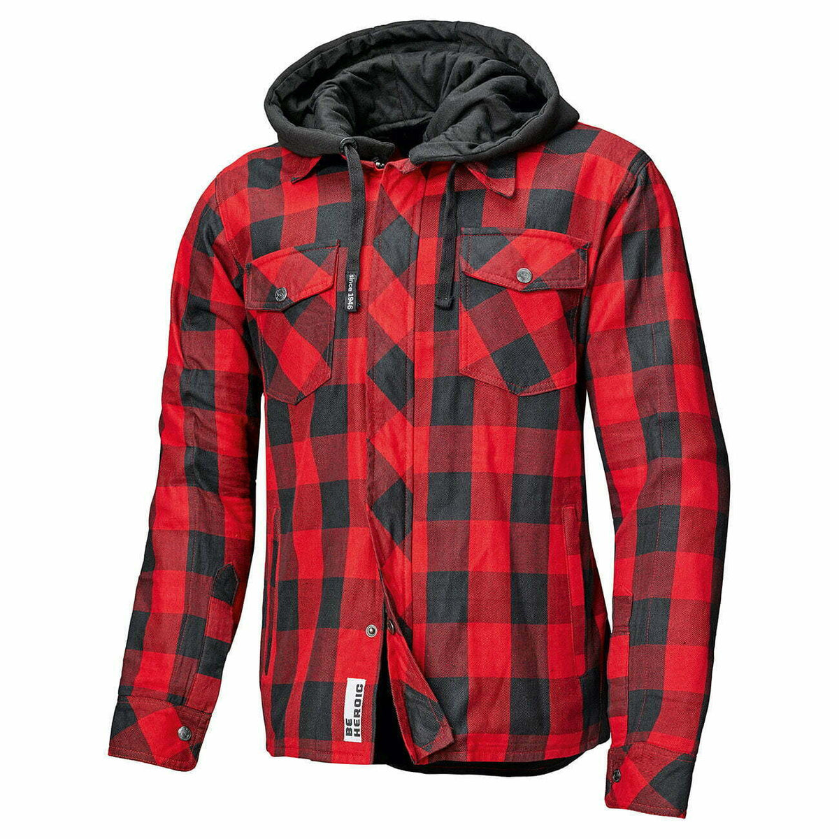 Held Dam Kevlar Mc-Skjorta Lumberjack II Schwarz /Rot 