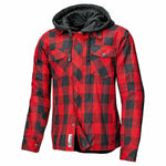 Gehaltene Lady Kevlar MC Shirt Lumberjack II schwarz /rot