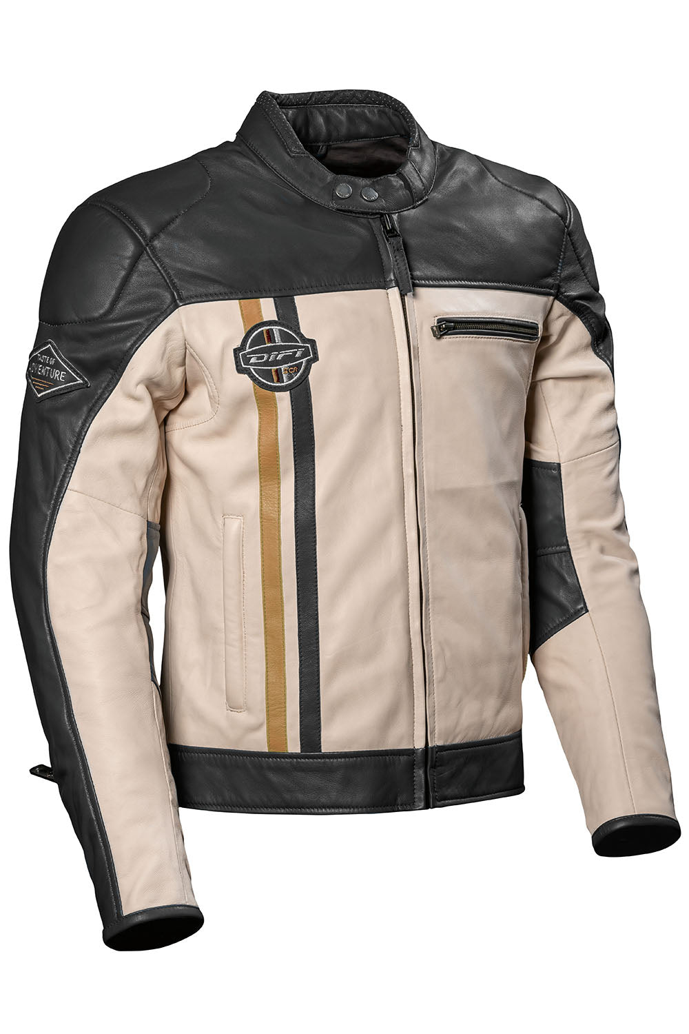 Diffi Mc-Skin-Jacke Boston Black /Begie