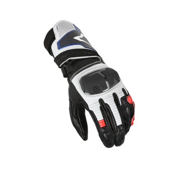 Motorcycle GLOVES MACNA, TANTOR WHITE/RED/BLUE