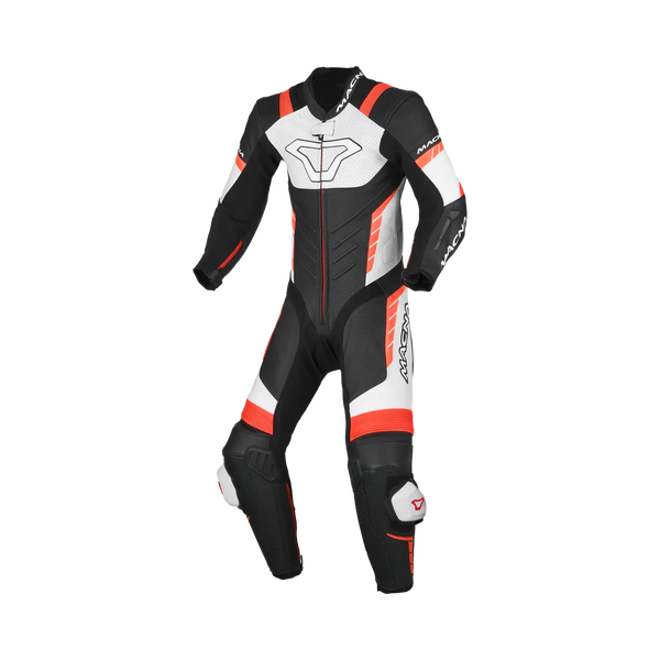 Macna Kids Mc-Leather Rack 1-Parts Varshall Schwarz /Weiß /Rot