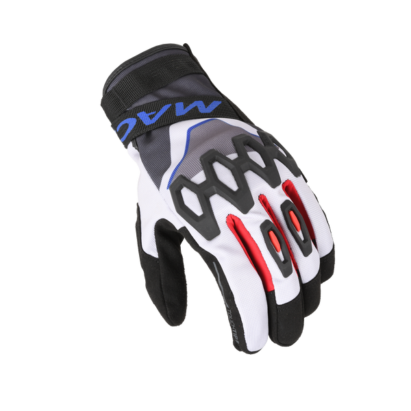 Motorradhandschuhe Macna, Zairon Hellgrau/Schwarz/Blau