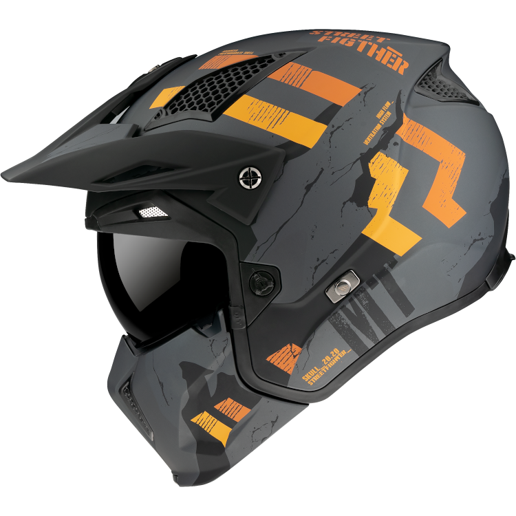 MT -Helme öffnen MC Helm Streetfighter A12 Grau