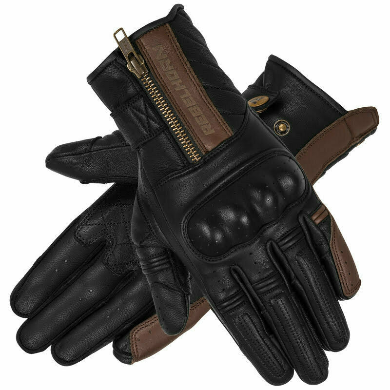 Rebelhorn Mc-Gloves Hunter Black /Braun