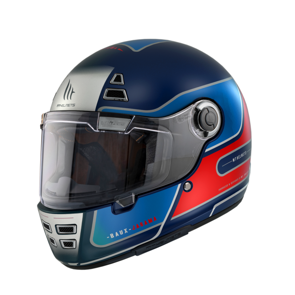 Mt Helmets Integral MC Helmet Jarama Baux B7 Blue Matt