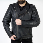 Ozone MC-Lederjacke Ramones modern schwarz