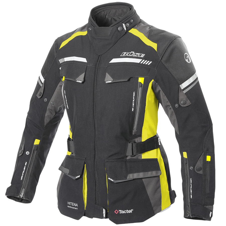 Büse Dam Textile MC Jacke Highland II Schwarz /Grippe