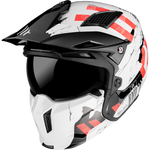 MT Helme öffnen MC Helm Streetfighter Twin Pearl White