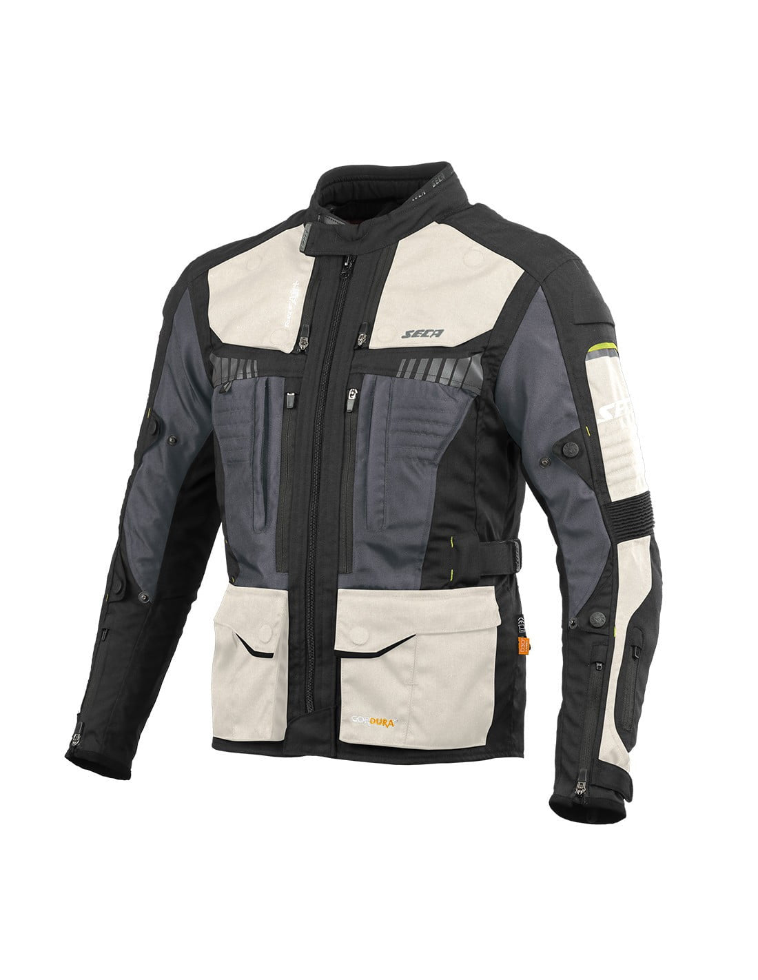 Seca Textil Mc-Jacke X-Tour Grau /Schwarz 