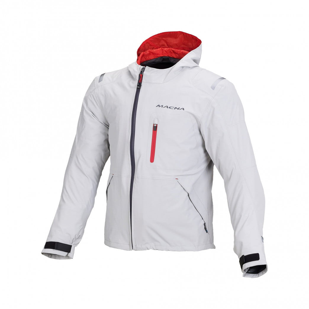 Macna rain jacket refuge light gray