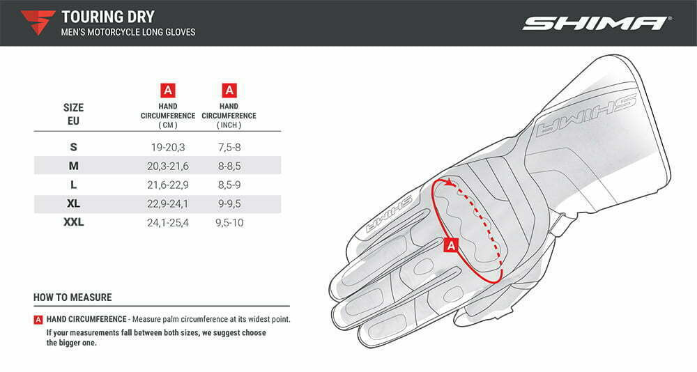 Shima MC Handschuhe wasserdichte Touring Trocken