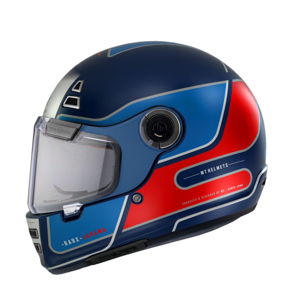 Mt Helmets Integral MC Helmet Jarama Baux B7 Blue Matt