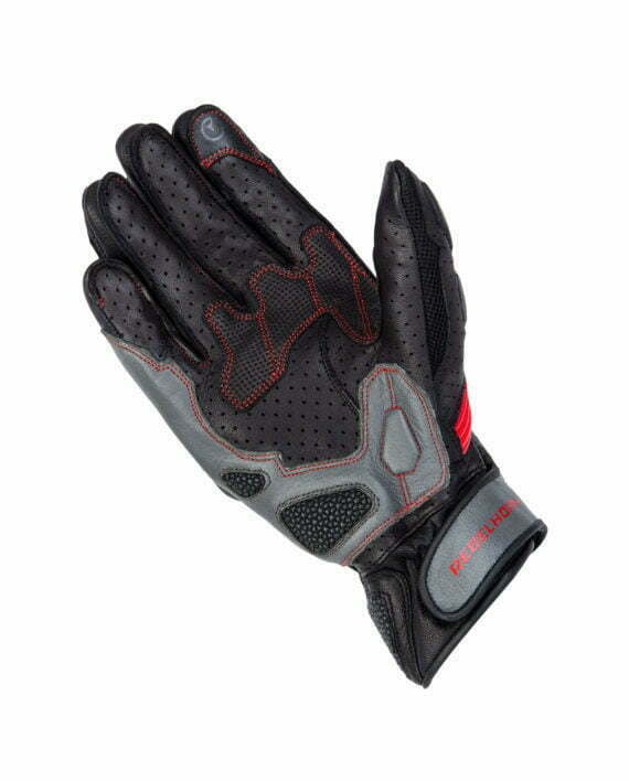 Rebelhorn MC Handschuhe Flux II Schwarz /Rot