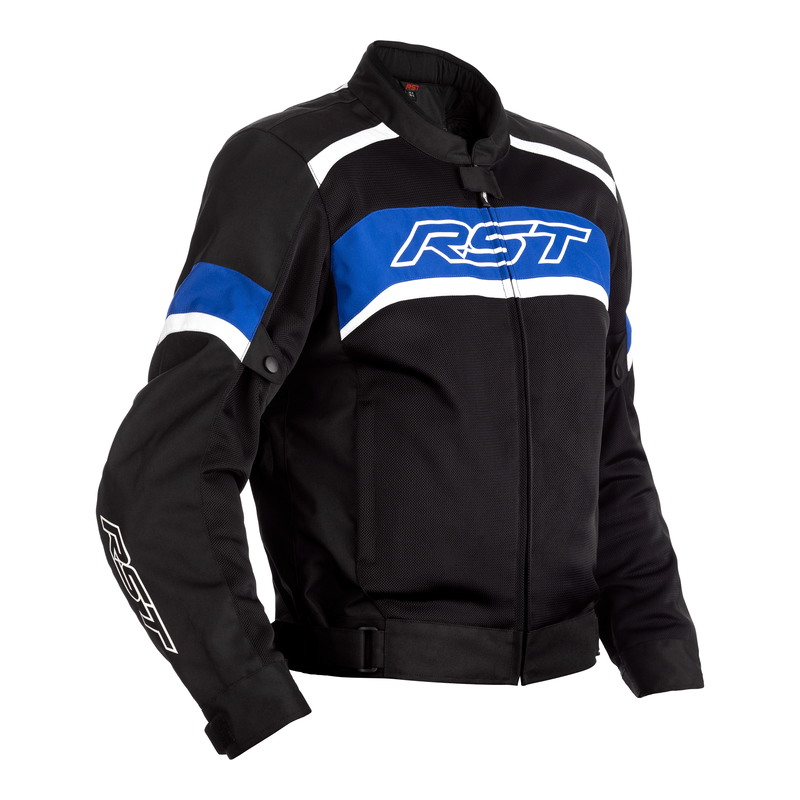 Rst textile mc-jacket pilot black /blue