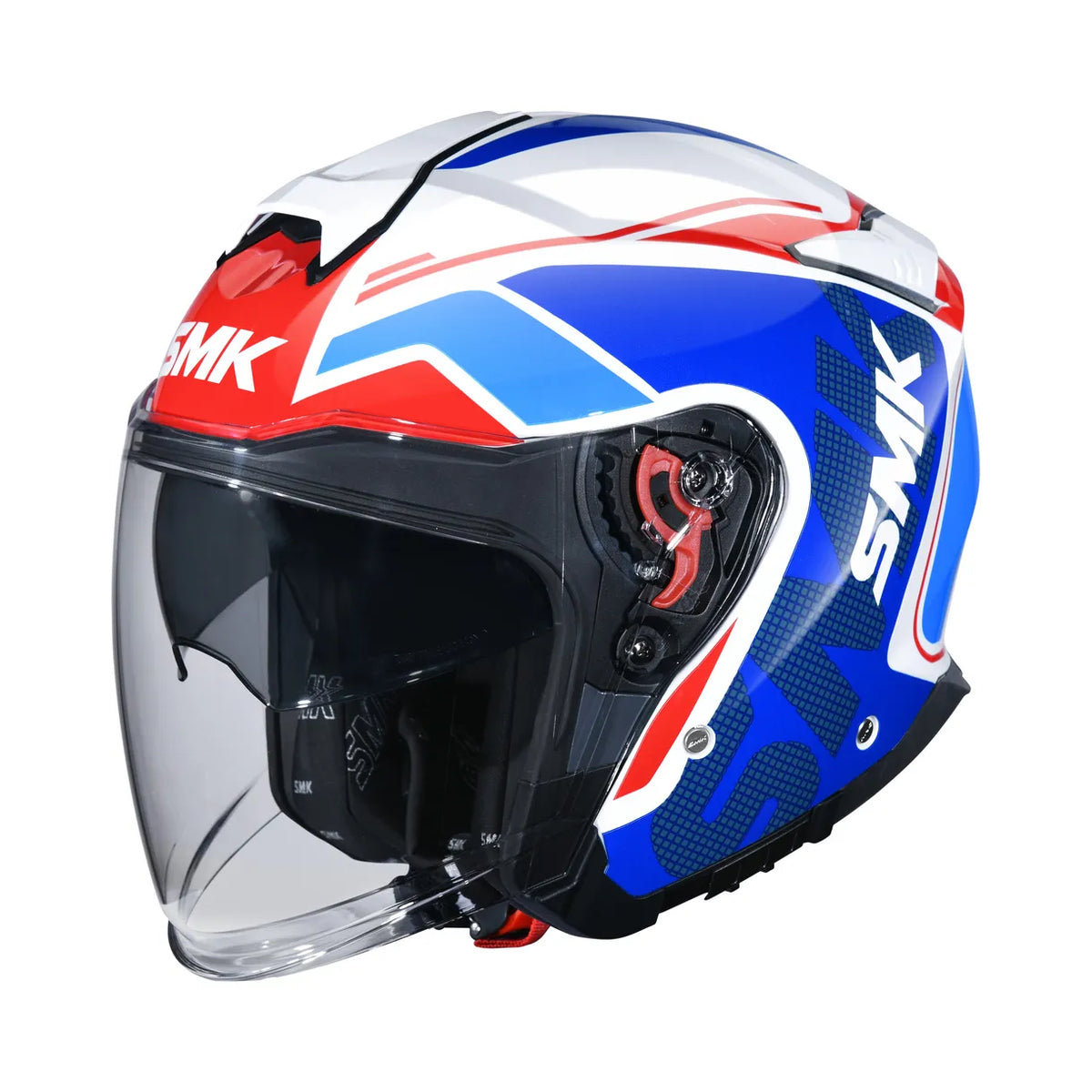 SMK Jet MC Helm GTJ Tourer White /Rot