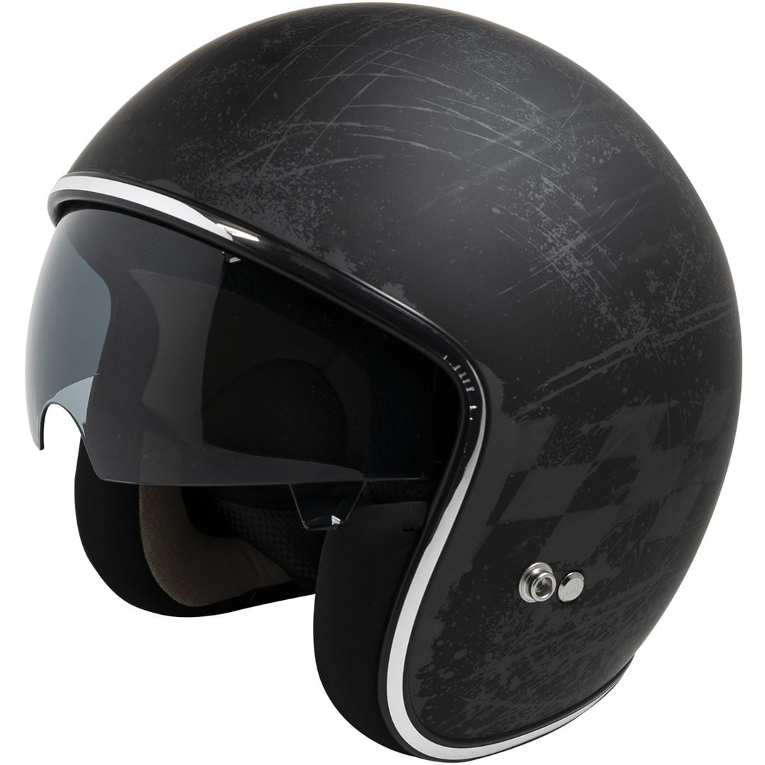 IXS77 2.5 Open Helm Matt Black /Grau