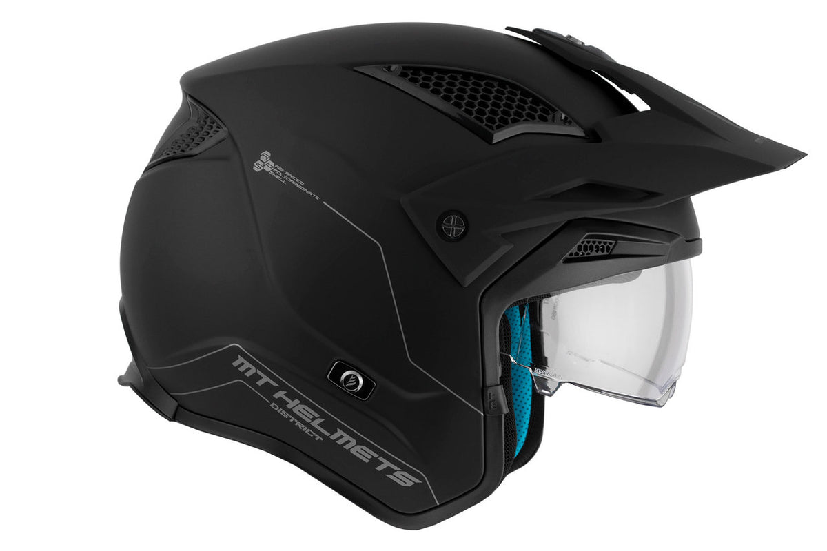 MT Helme öffnen MC Helm District Solid A1 Matt Black