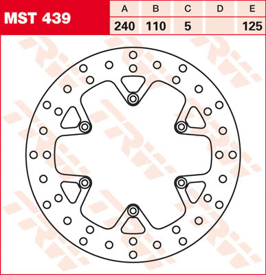 TRW Bremsrotor Fix Runde L/R MST439