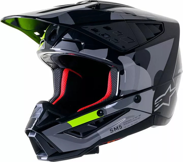 Alpinestars (MX) Helm SM5 ROV2 GY/YLW M 8303823-9350 m