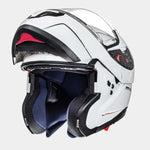 Mt Helmet's openable MC helmet atom white