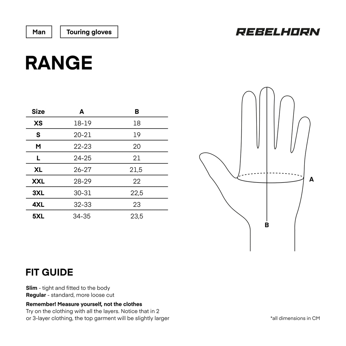 Rebelhorn MC Handschuhe reichen schwarz