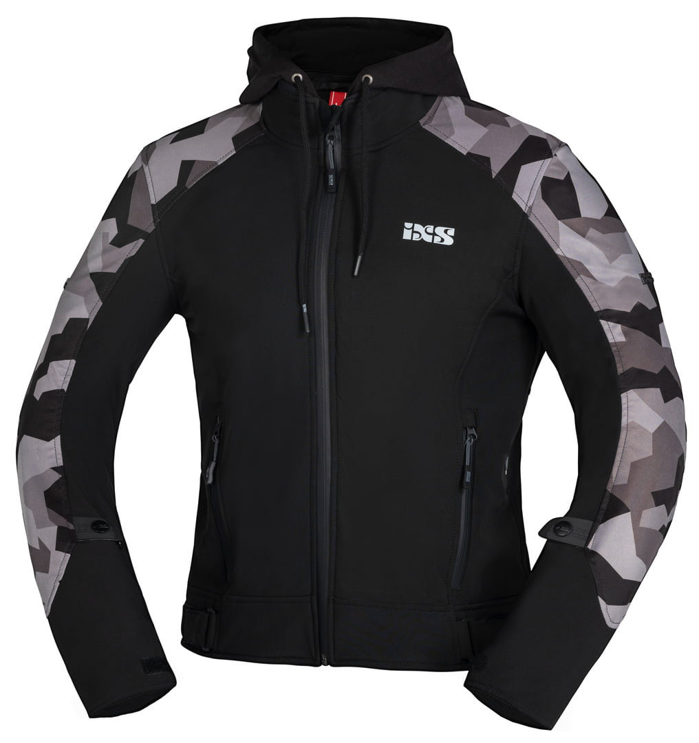 IXS SOFTSHELL MC jacket so moto black /camo