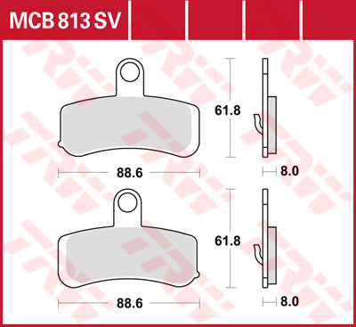 TRW -Bremsbelag TRW MCB813SV MCB813SV