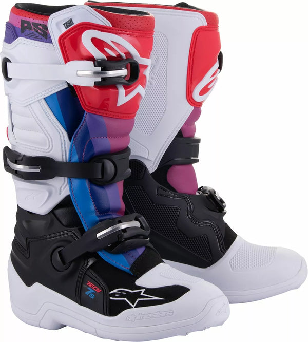 Alpinestars (MX) Boot Tech7s W/B/Rainbow 2 2015017-289-2
