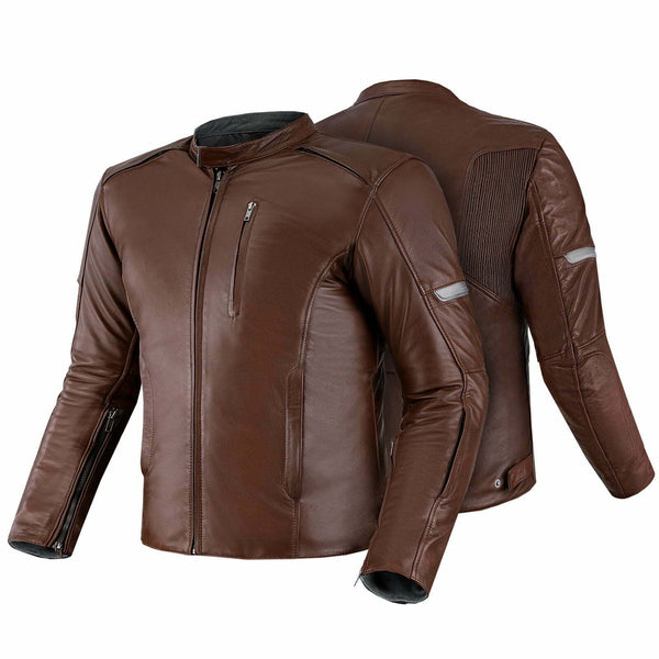 Shima Mc-Lederjacke Hunter+ 2.0 Braun 