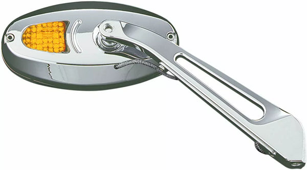 Kuryakyn t/sgnlmirror flat ice cream cure1431