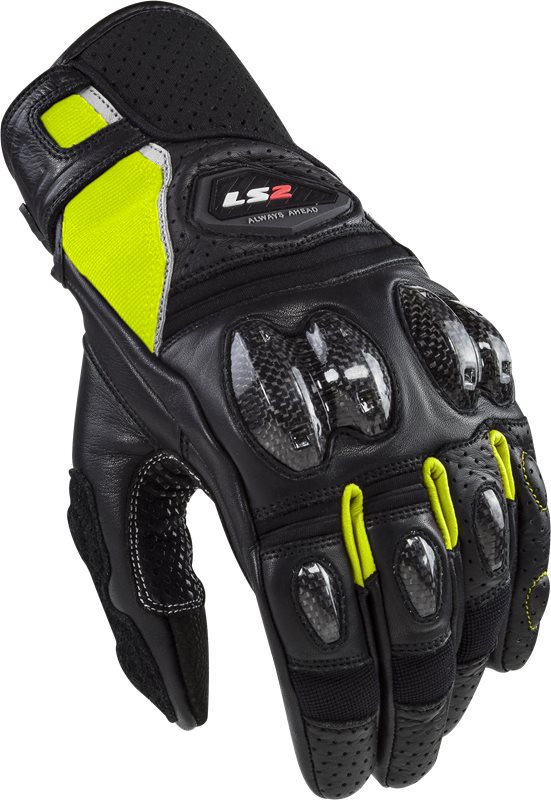 LS2 Mc-Handschuhe Spark Schwarz/Gelb 