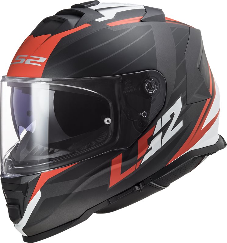 Helm LS2 FF800 Sturm II Nerven Matt Schwarz/Rot